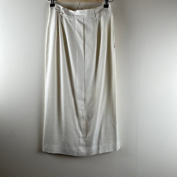 Talbots Dresses & Skirts - Vintage Talbots Linen Pleated White Skirt 8